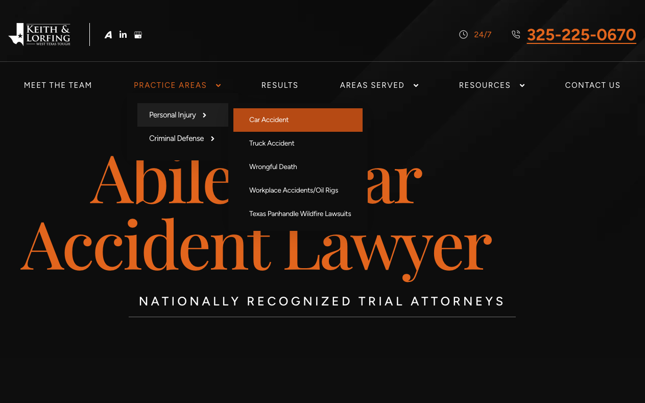 law firm practice area page